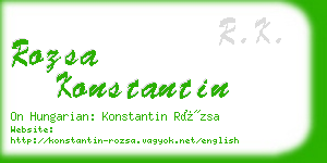 rozsa konstantin business card